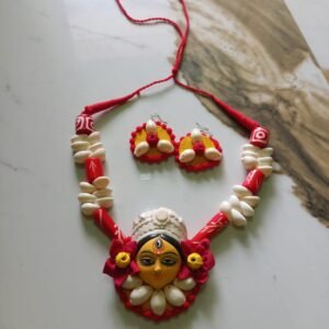 Traditional Maa Durga Jewellery Set (1 Necklace and Earrings)