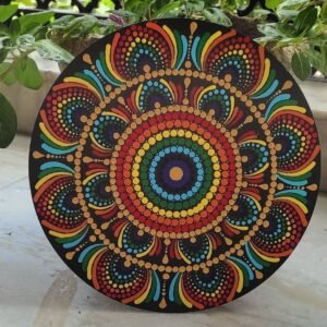 Rainbow Dot Mandala Mdf Board