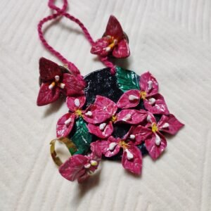 Paper flower pendant set